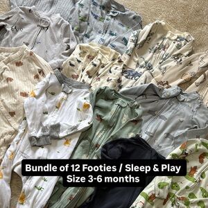 3-6 month Sleep & Play Footie Bundle